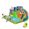 7 in 1 Inflatable Water Slide Bounce House with Splash Pool Water Cannon Blower Blue Green Orange